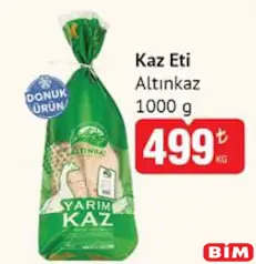 ALTINKAZ KAZ ETİ 1000 G fiyat ve kampanya bilgisi